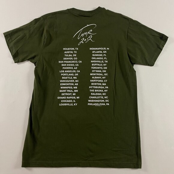 NWOT Roger Waters The Wall Live 2012 Tour T Shirt Men's Medium Green - Picture 4 of 11